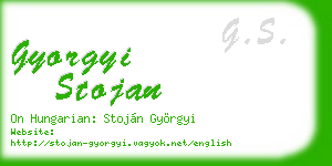 gyorgyi stojan business card